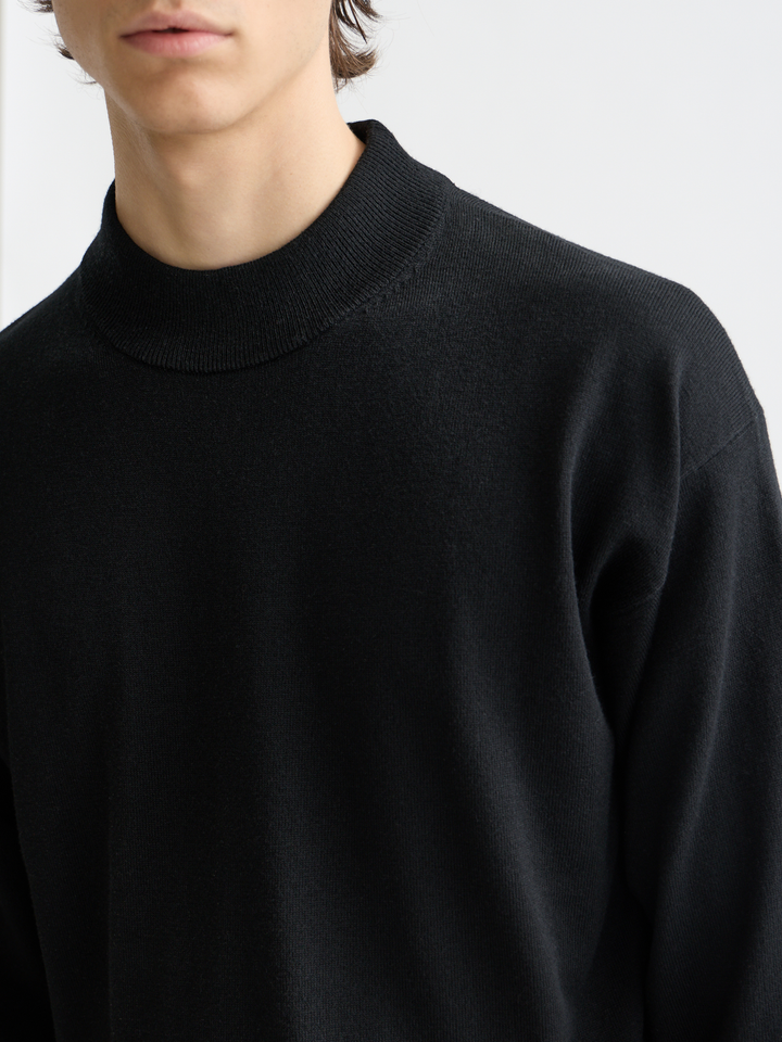 CORE - DROPPED SHOULDER MOCK NECK PULLOVER