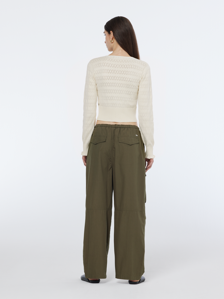 Ivy mid-rise wide-leg cargo pant