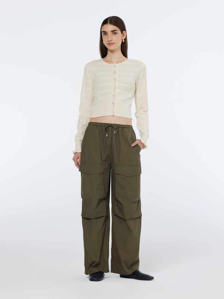 Ivy mid-rise wide-leg cargo pant