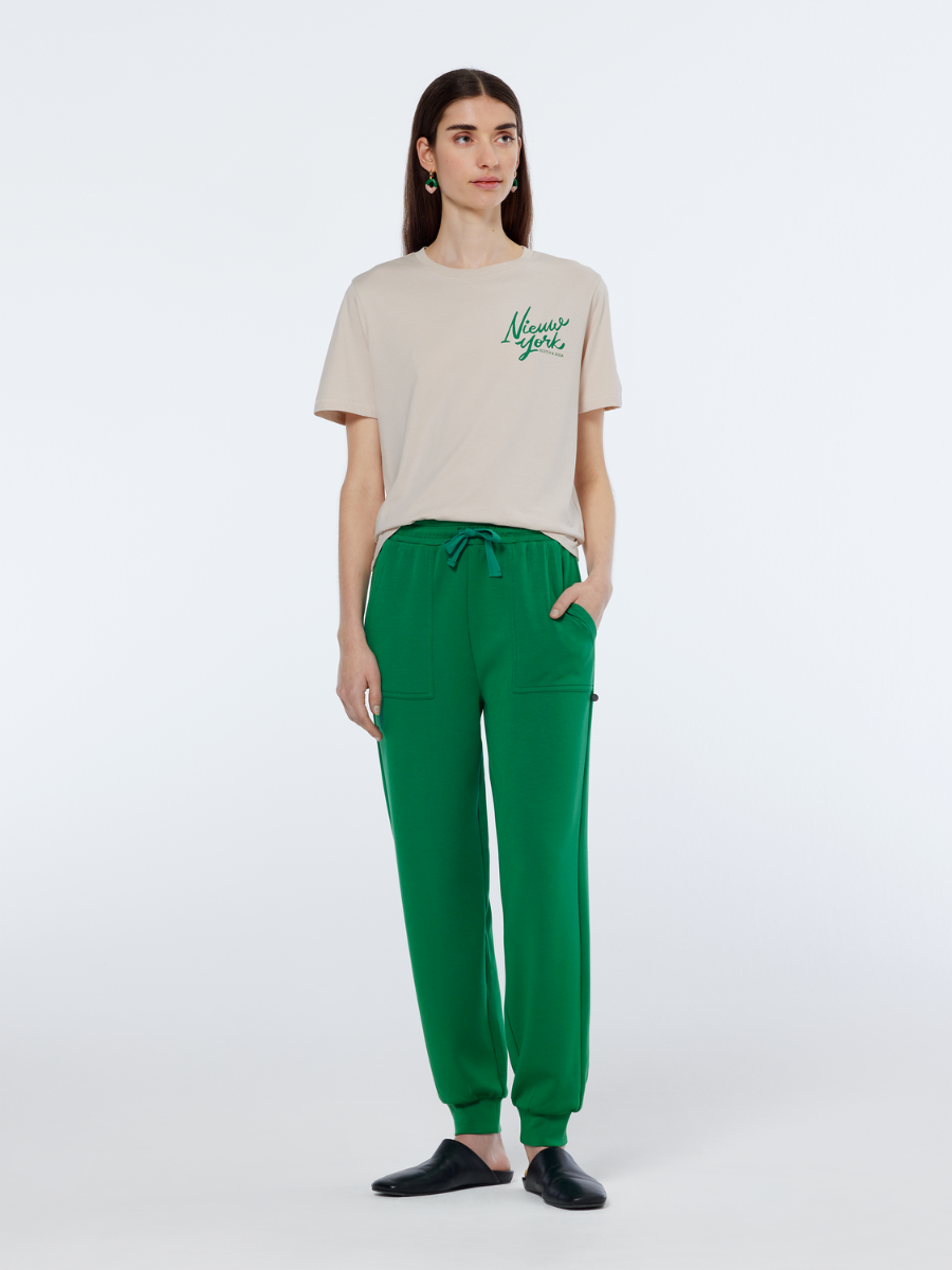 Modal sweatpants with cuff