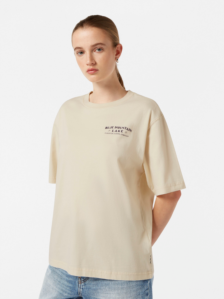 Washed artwork loose fit T-shirt