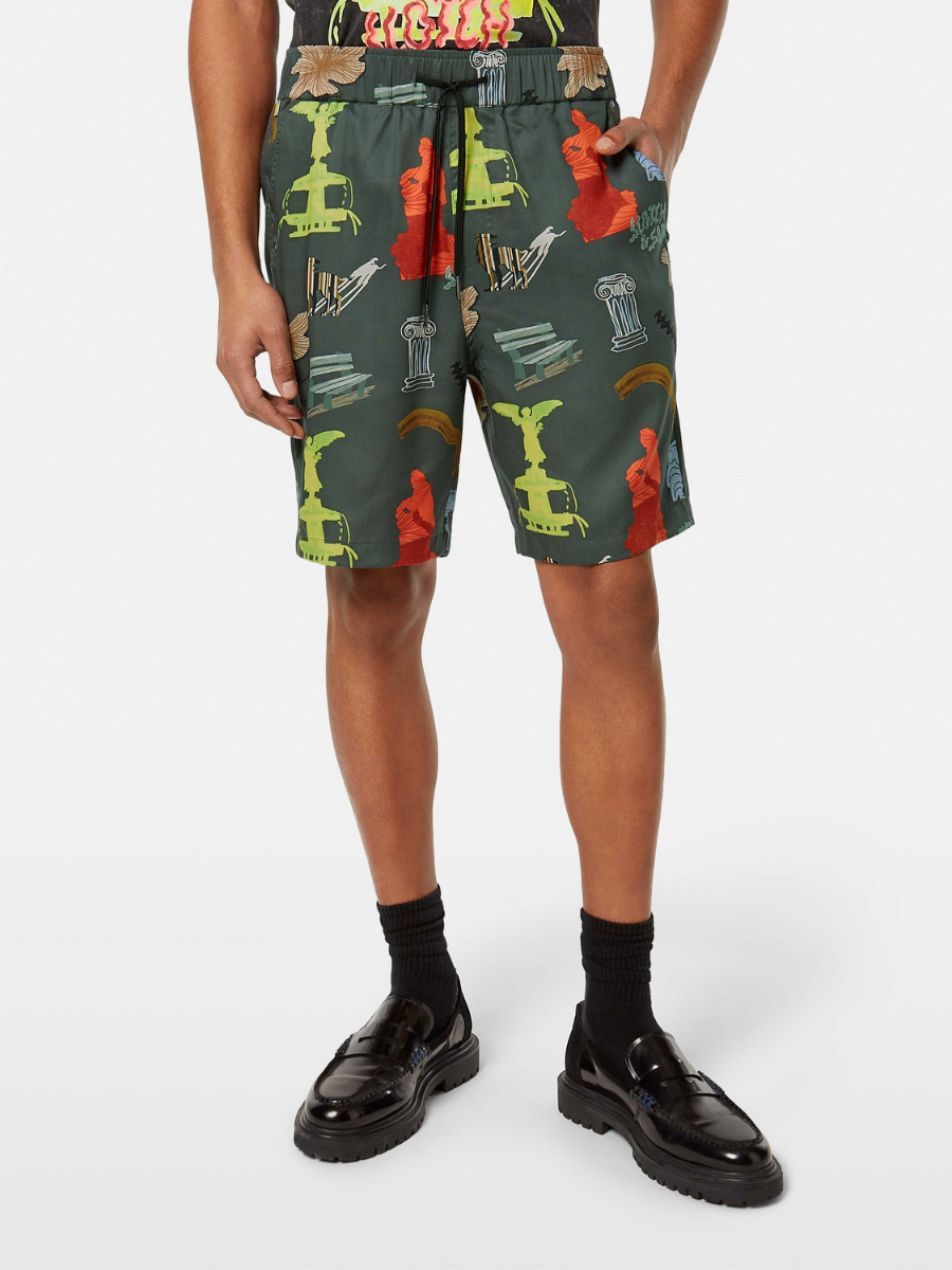 Fave - Printed Tencel relaxed fit bermuda short