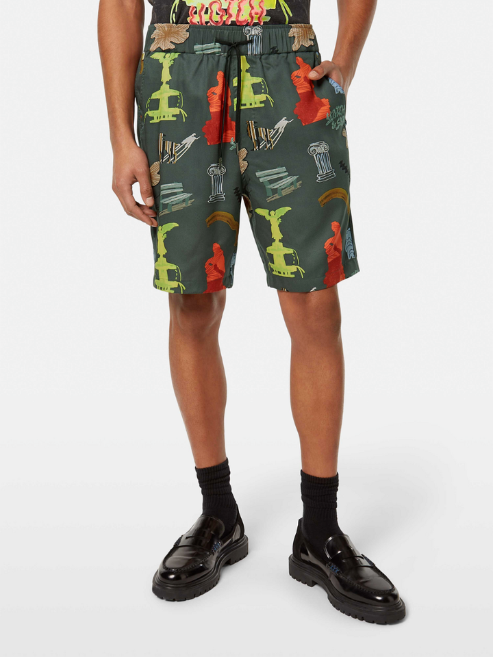 Fave - Printed Tencel relaxed fit bermuda short