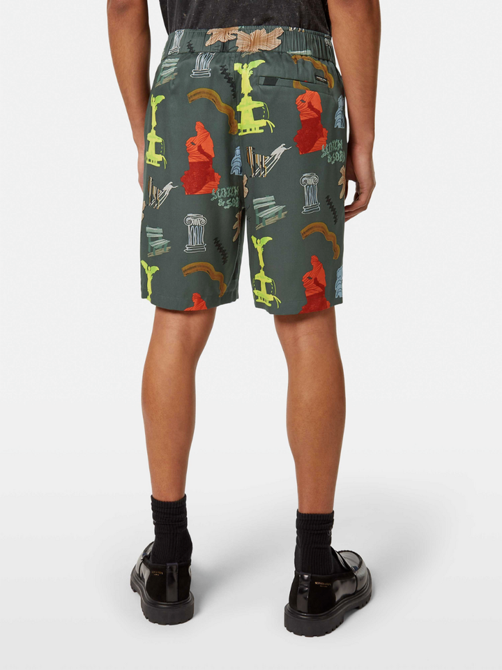 Fave - Printed Tencel relaxed fit bermuda short