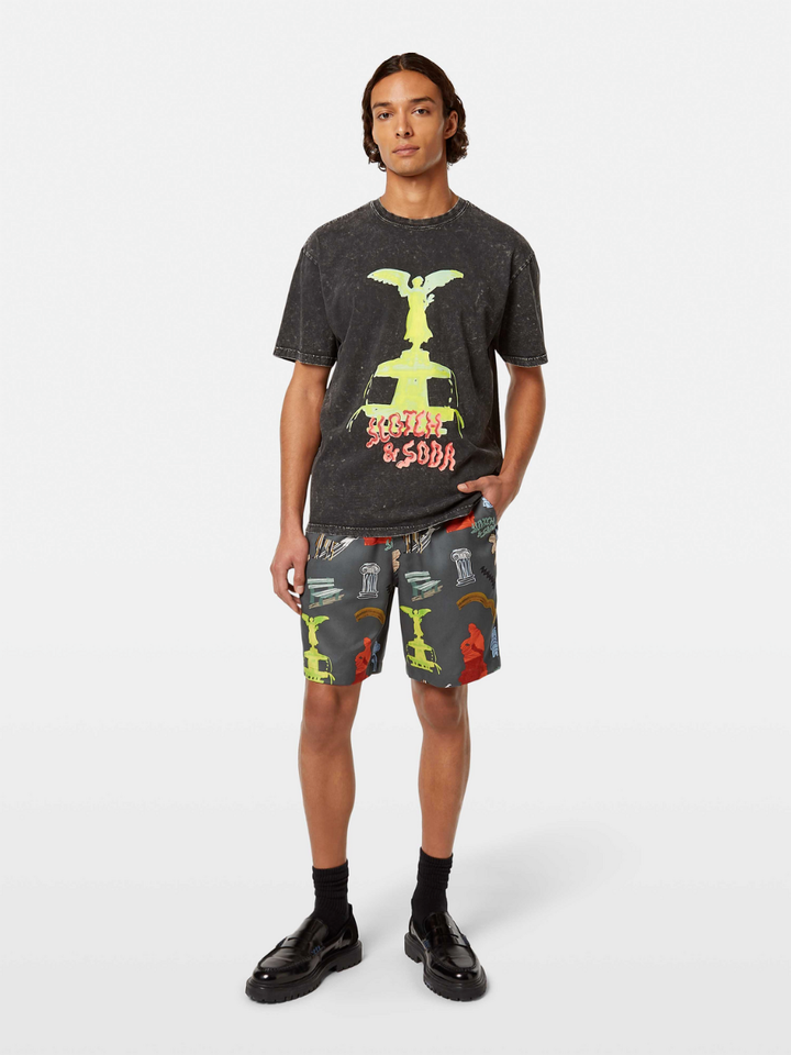 Fave - Printed Tencel relaxed fit bermuda short