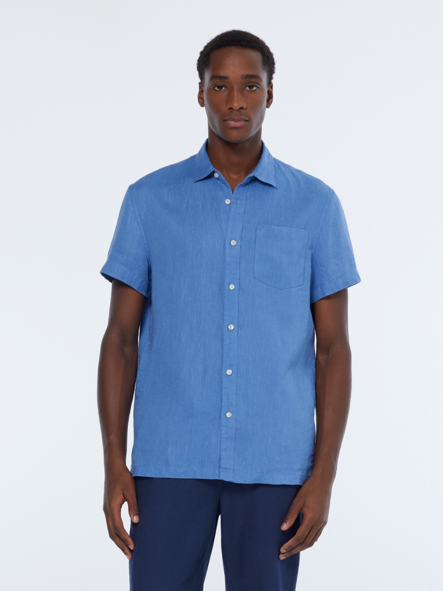 Regular-Fit SS Linen Shirt