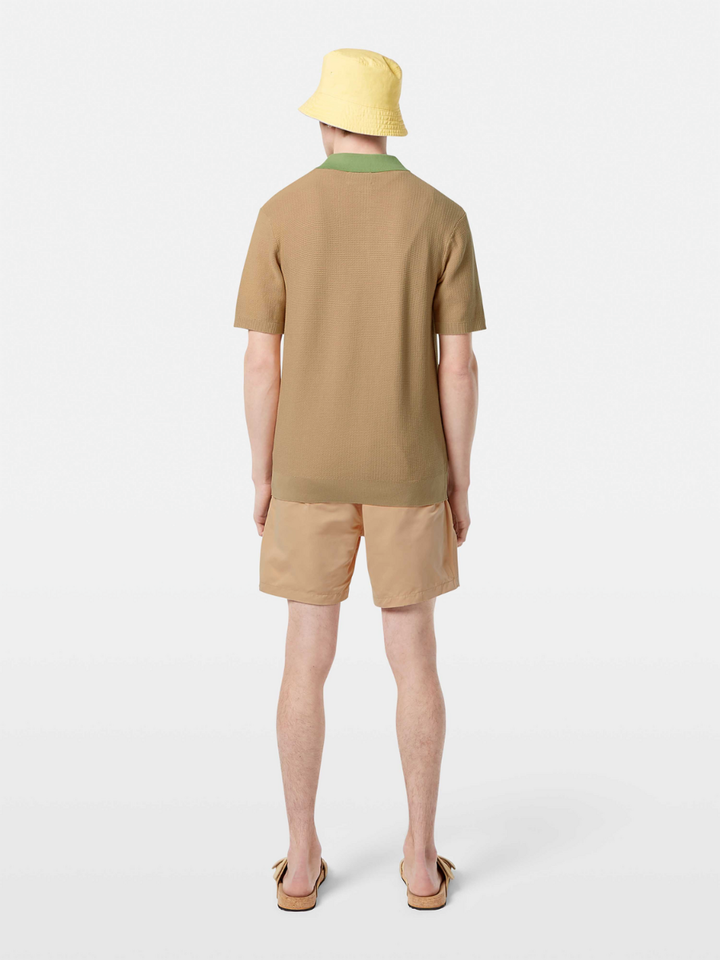 Structured knitted polo