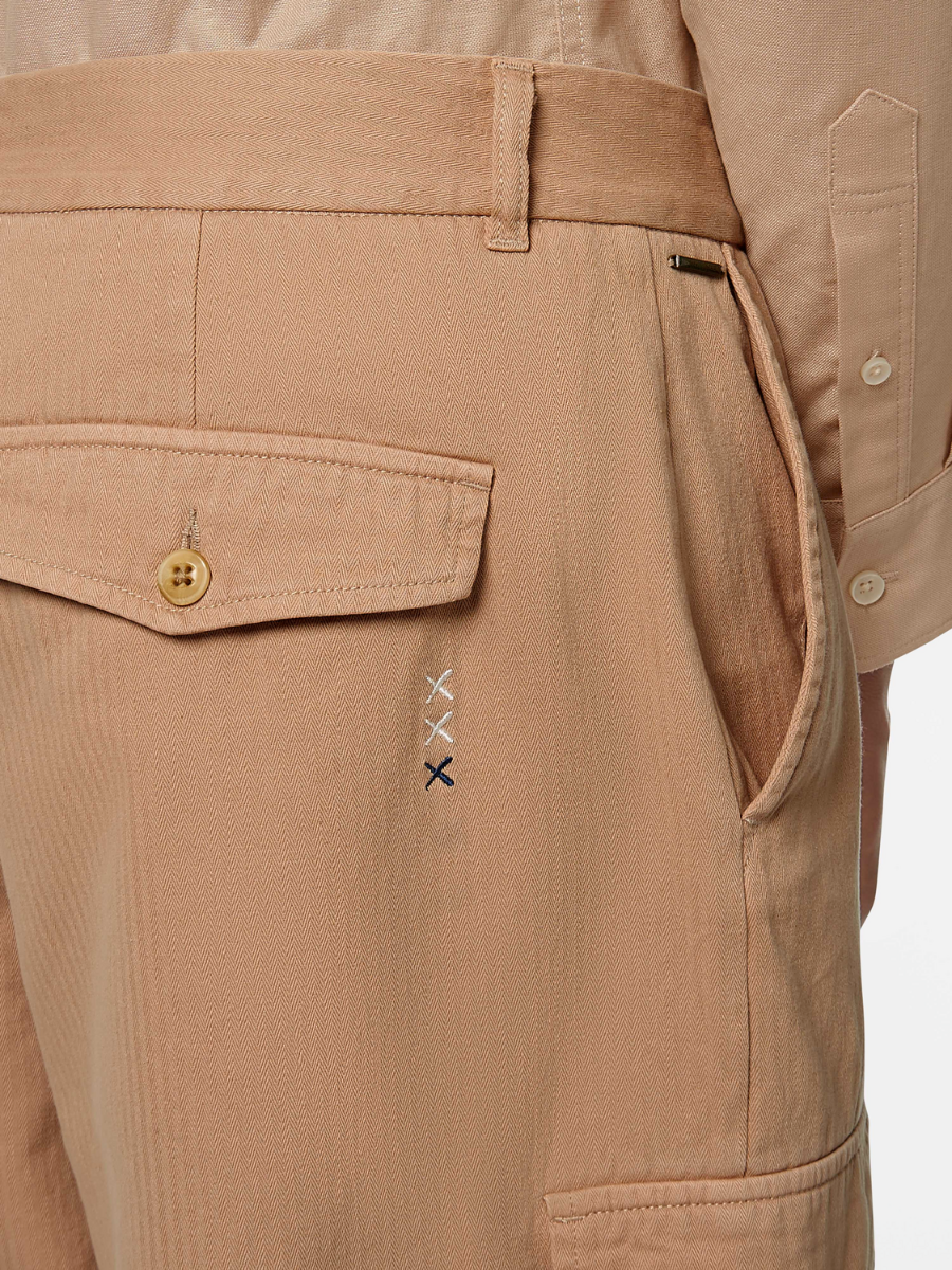 Daze - garment-dyed herringbone cargo pant