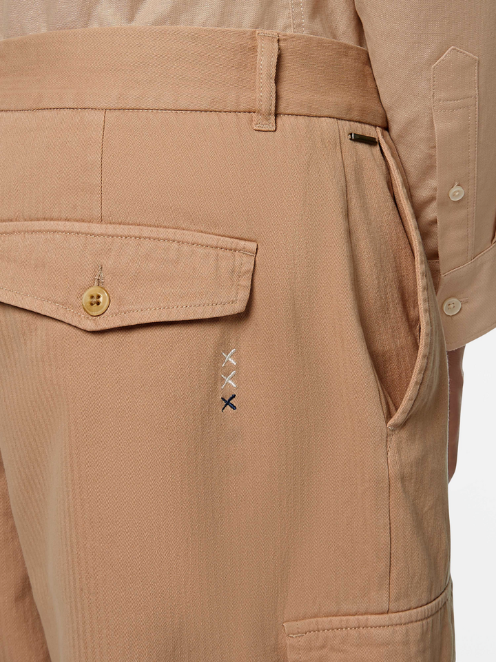 Daze - garment-dyed herringbone cargo pant