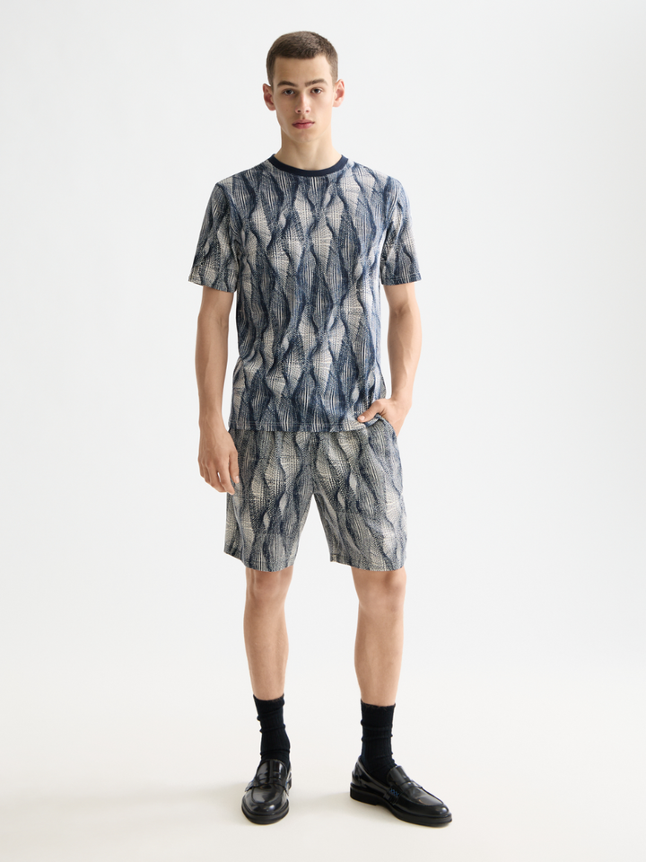 Regular Fit Micro AOP T-shirt