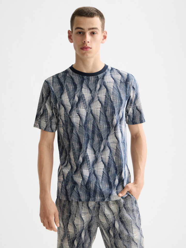 Regular Fit Micro AOP T-shirt