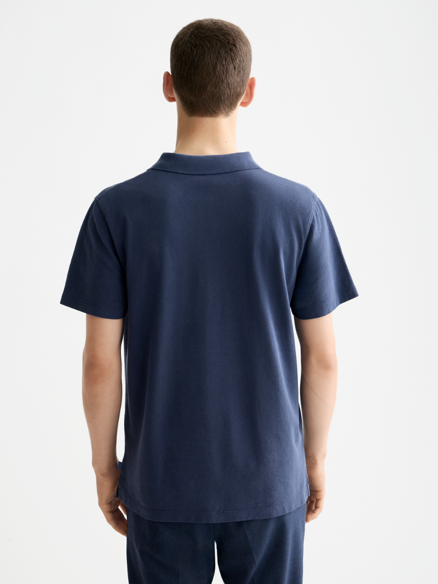 Garment-Dyed Pique Relaxed Fit Pocket Polo