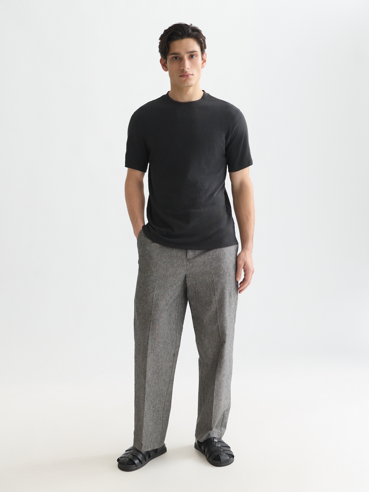 Otis Tailored Cotton-Linen Relaxed Straight Jogger