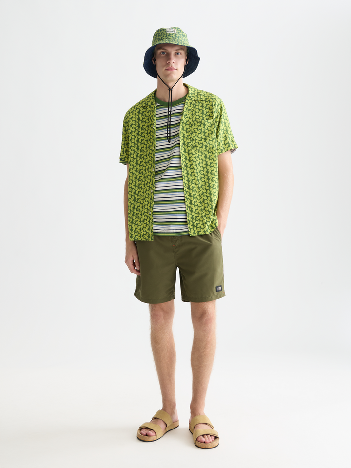 Solid Midlength Swim Shorts