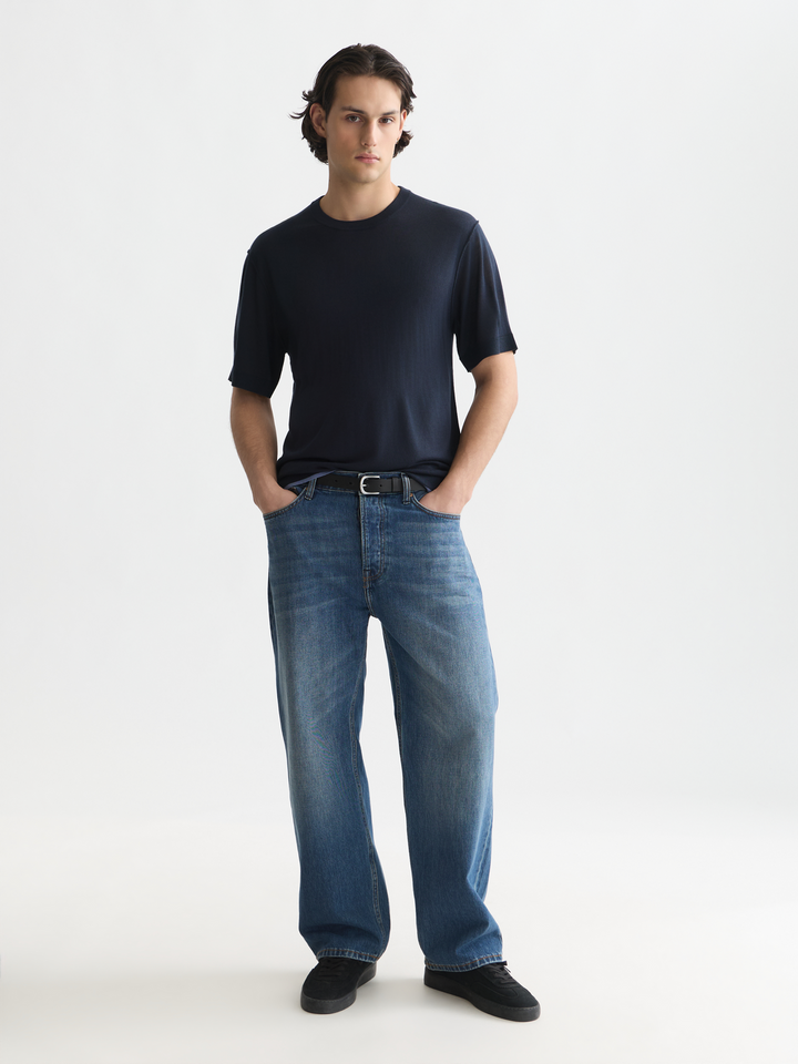 Knitted relaxed-fit T-shirt