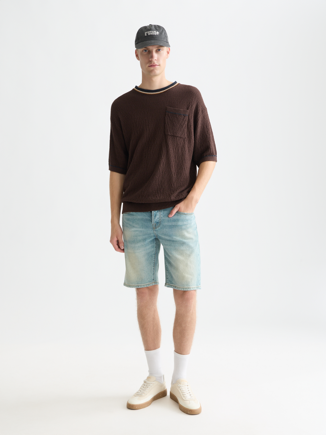 Knitted Cotton Relaxed T-Shirt