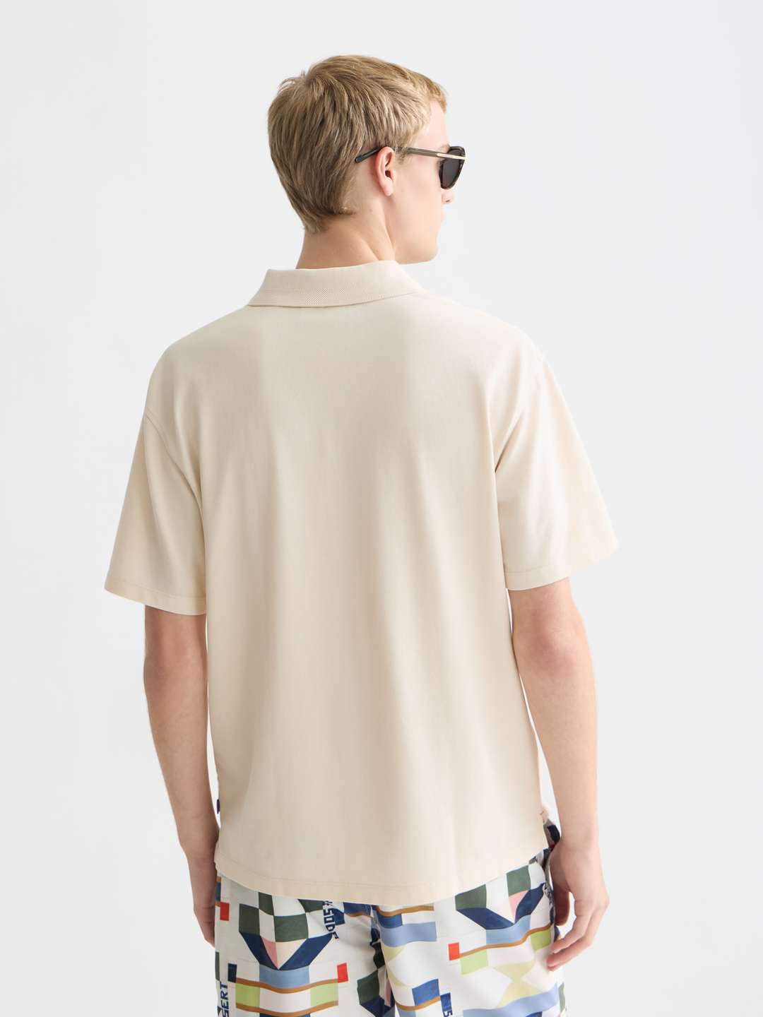 3 Crosses Pique Relaxed Garment-Dyed Polo