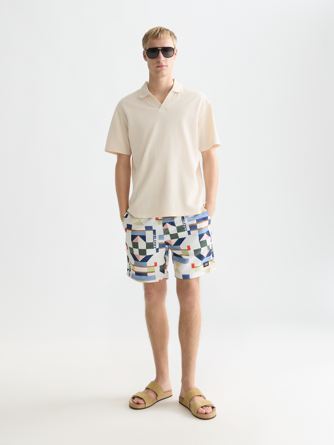 3 Crosses Pique Relaxed Garment-Dyed Polo