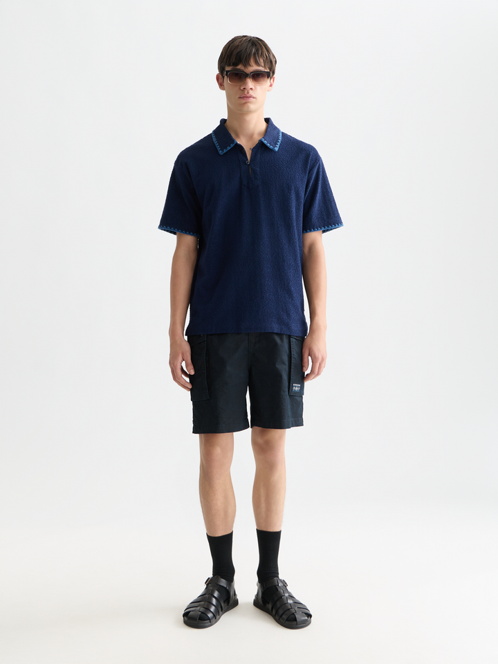 Relaxed Jacquard Towelling Polo