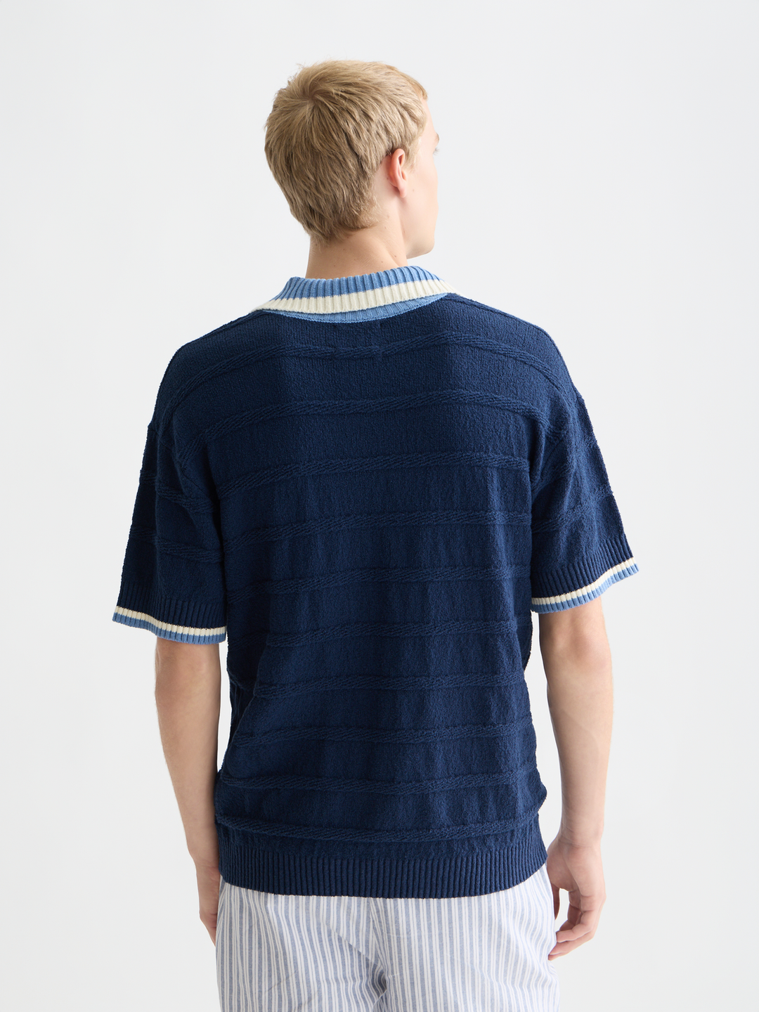 Structured Knitted Loose Polo