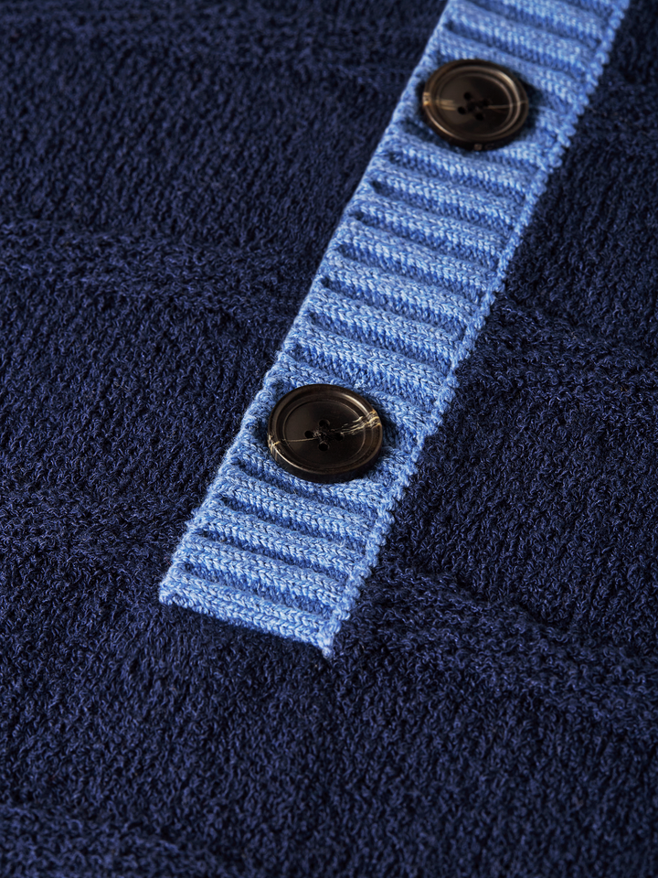 Structured Knitted Loose Polo
