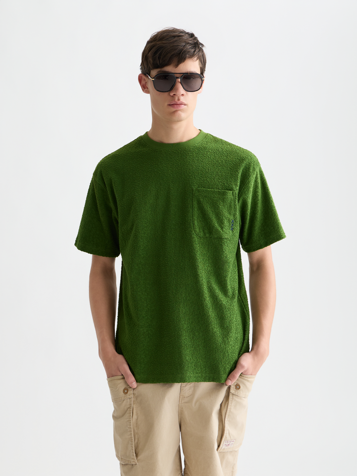 Jacquard towelling relaxedfit Tshirt