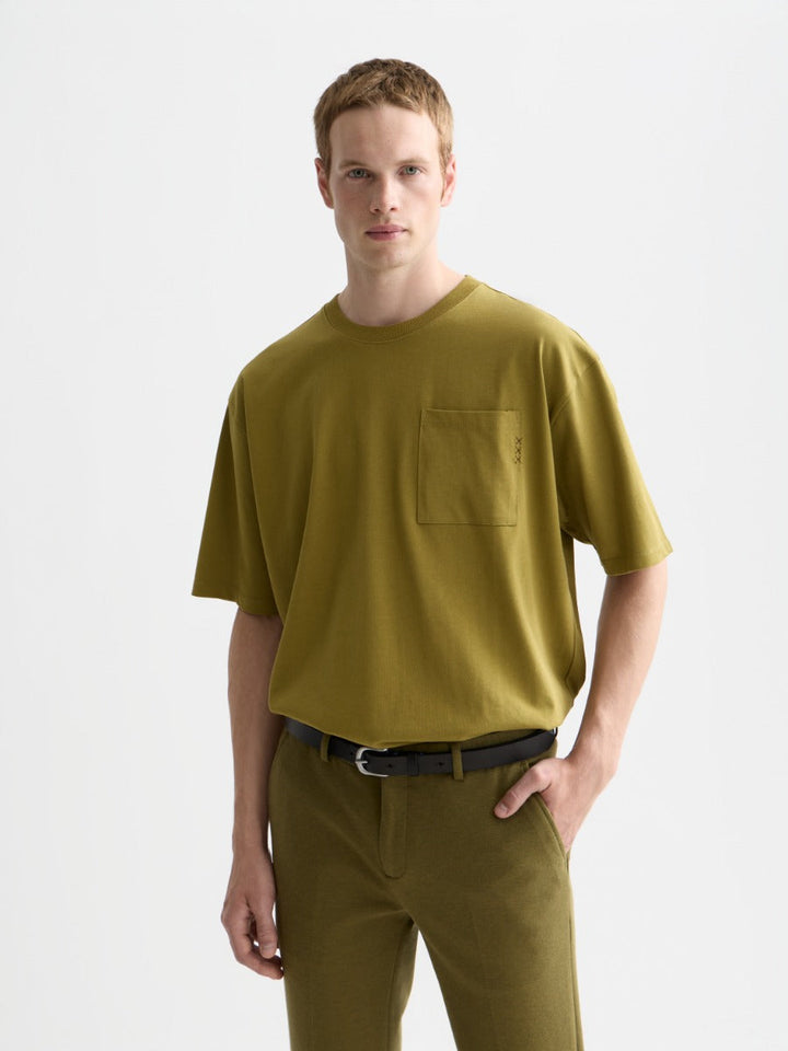 Seasonal Essentials 3 Crosses Pocket Loose T-Shirt