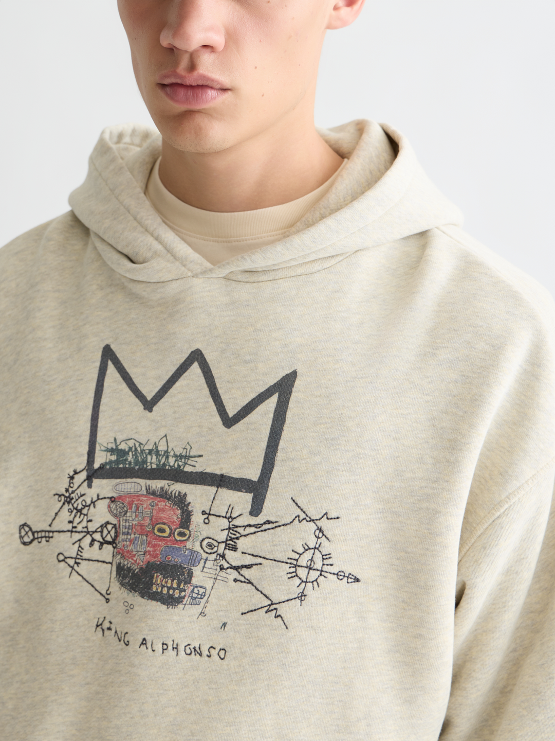 Scotch &amp; Soda X Basquiat Washed Artwork Hoodie