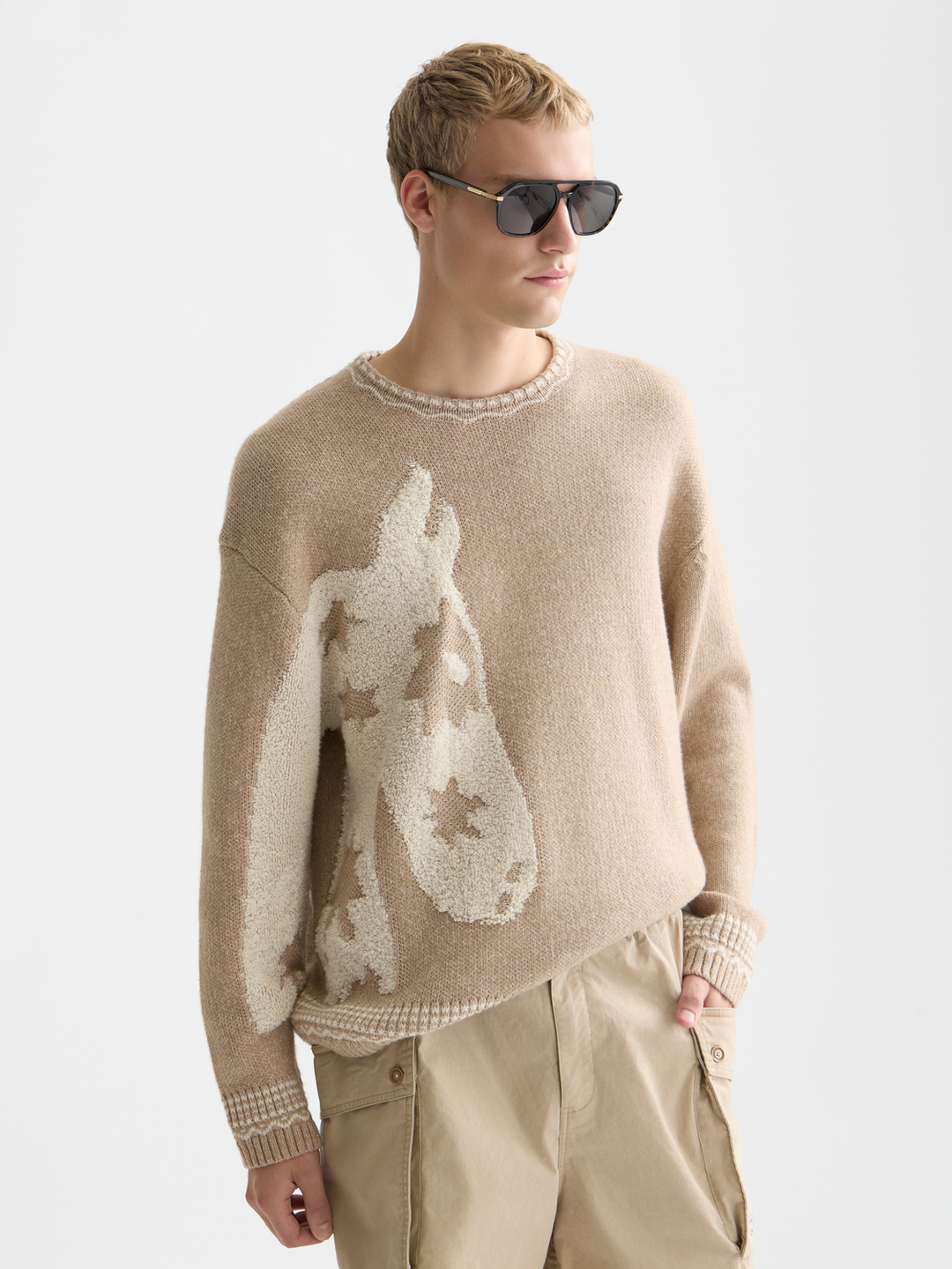 Jacquard Loose Pullover