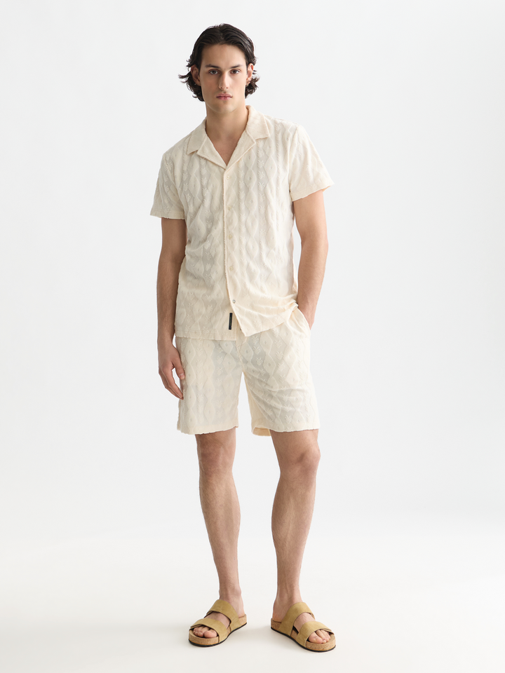 Terry Jacquard Short Sleeve Shirt