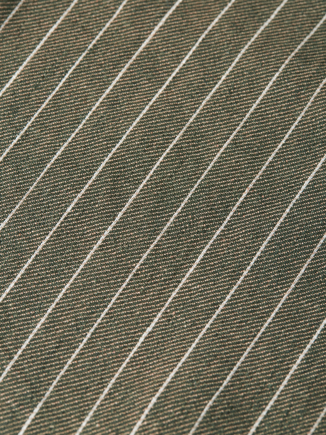 Pleated Pinstriped Loose Straight Chino
