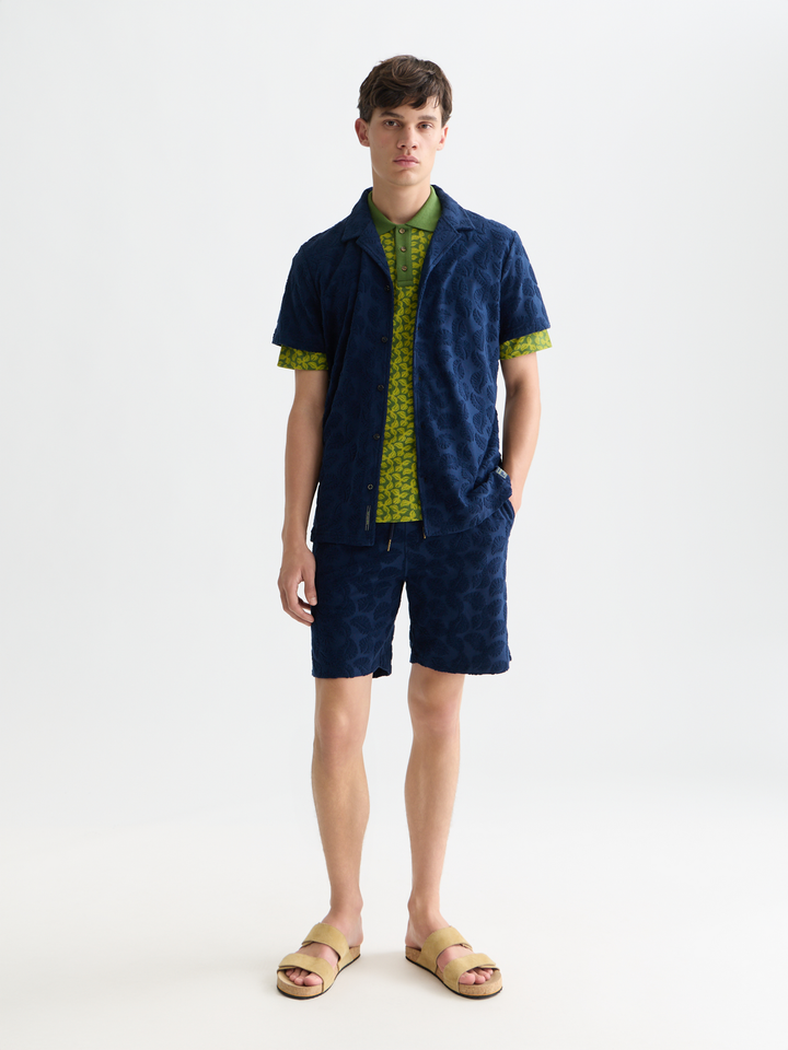 Fave Terry Jacquard Relaxed Bermuda Shorts
