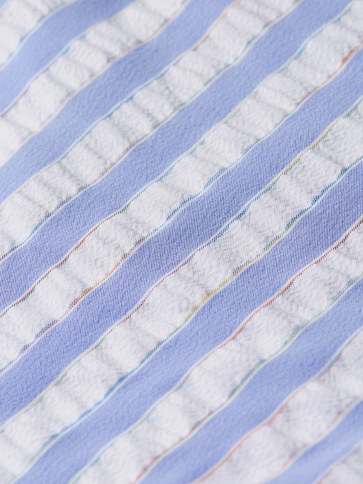 Striped Mid-Length Swim Shorts