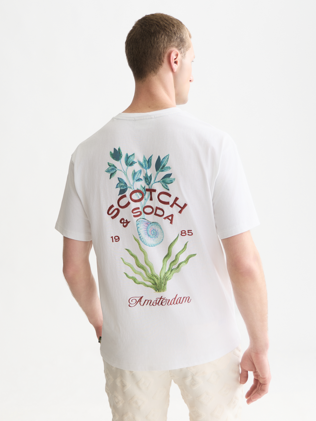 Front and back artwork relaxed-fit T-shirt