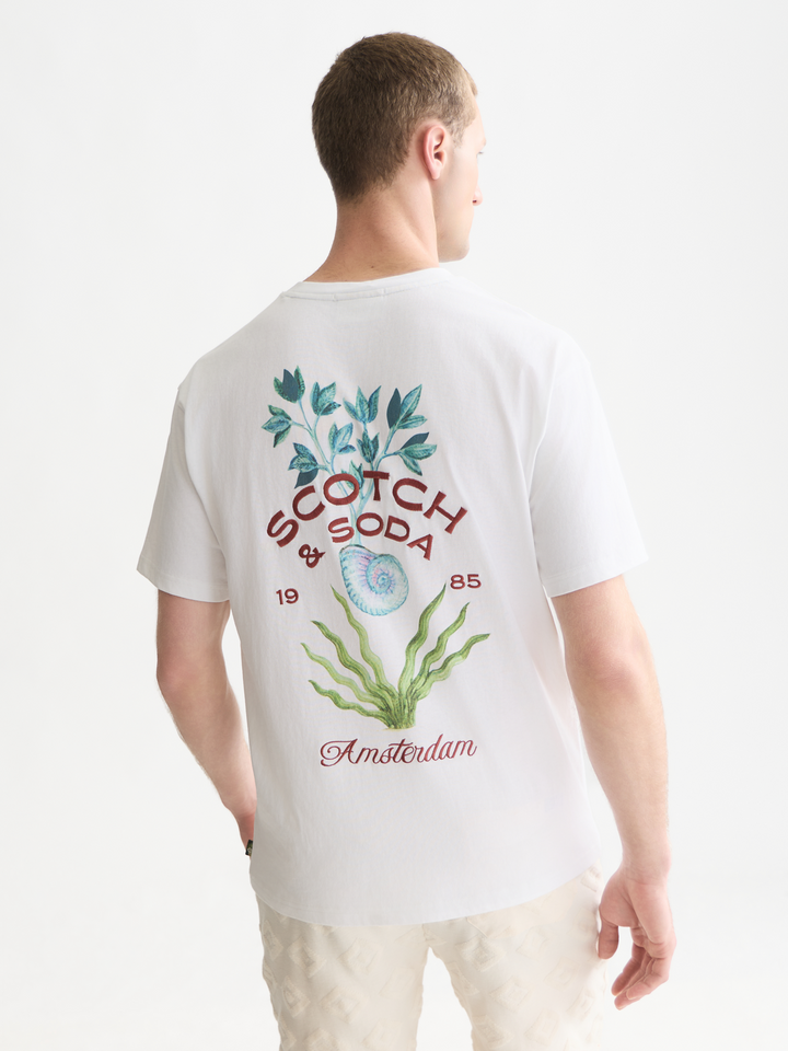 Front and back artwork relaxed-fit T-shirt