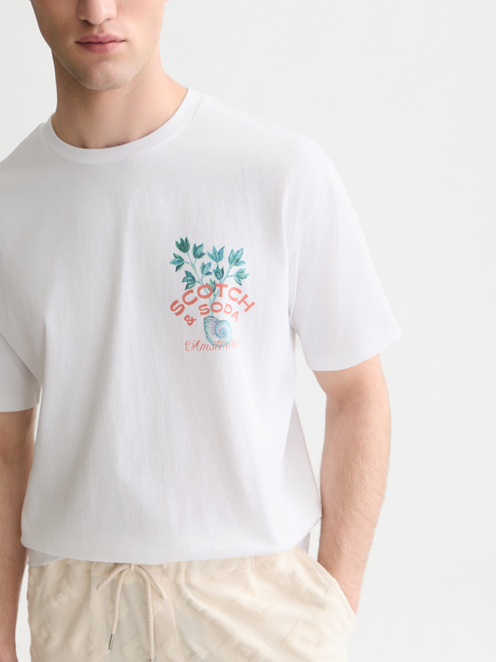 Front and back artwork relaxed-fit T-shirt