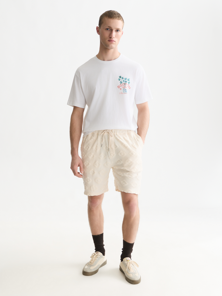 Front and back artwork relaxed-fit T-shirt