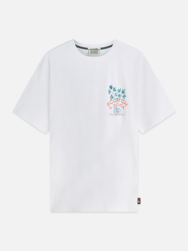 Front and back artwork relaxed-fit T-shirt