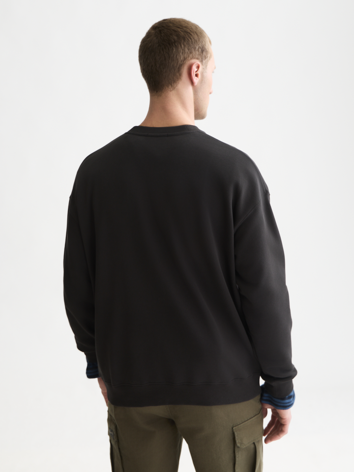 Placed embroidered artwork loose-fit sweatshirt