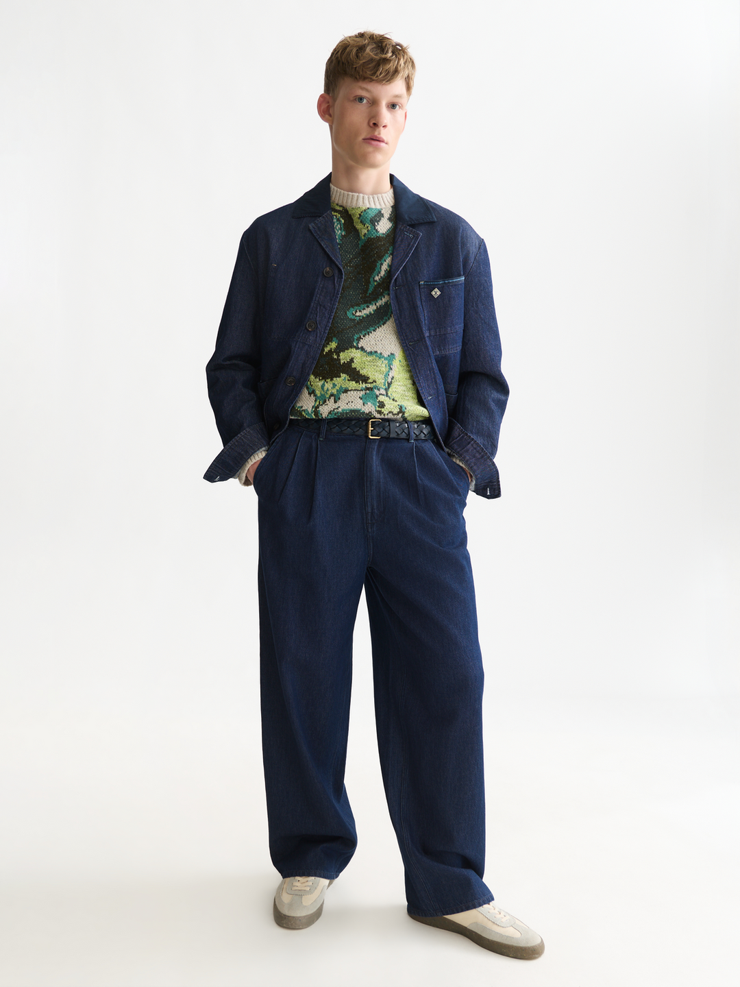 Denim workwear overshirt