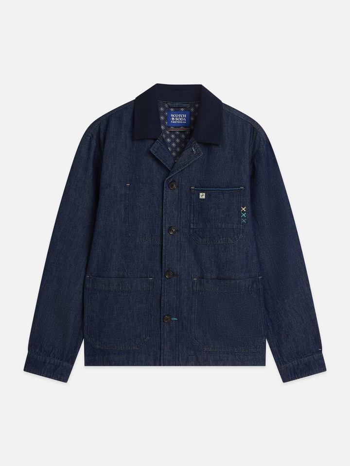Denim workwear overshirt