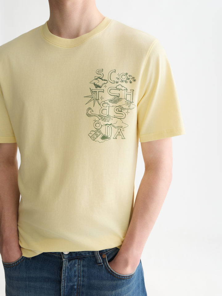 Left chest artwork regular-fit T-shirt