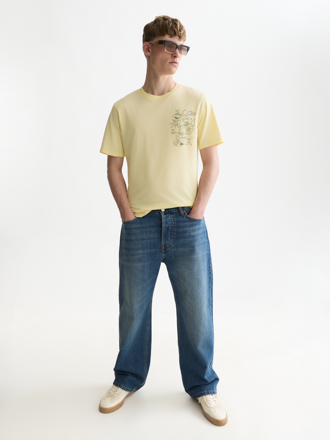 Left chest artwork regular-fit T-shirt