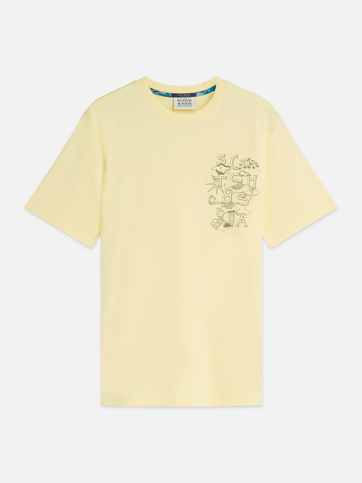 Left chest artwork regular-fit T-shirt