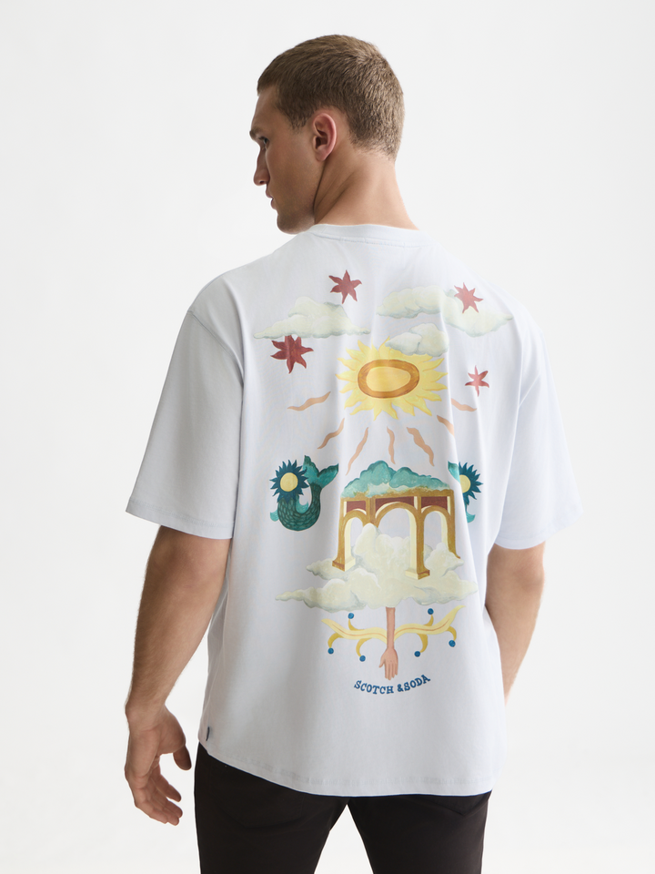 Front and back artwork loose-fit T-shirt