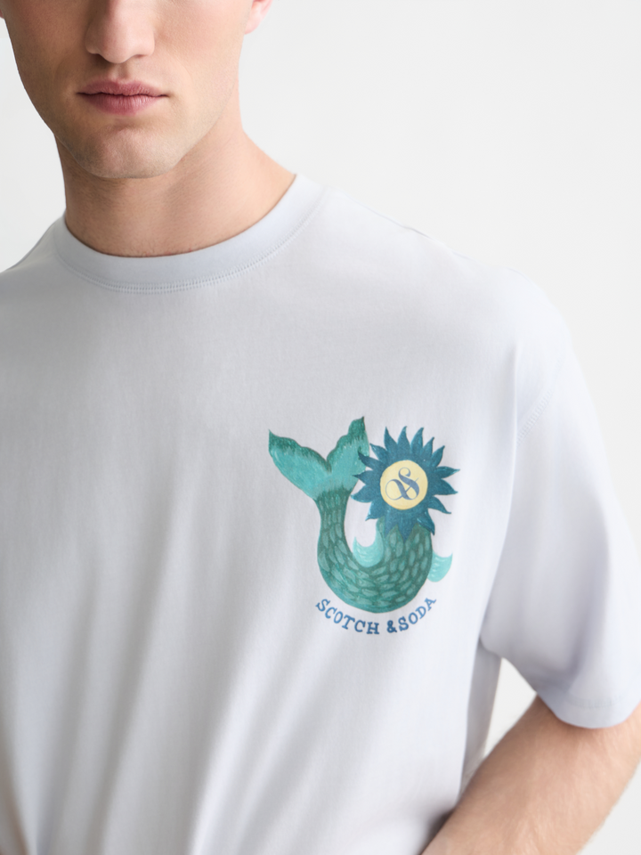Front and back artwork loose-fit T-shirt