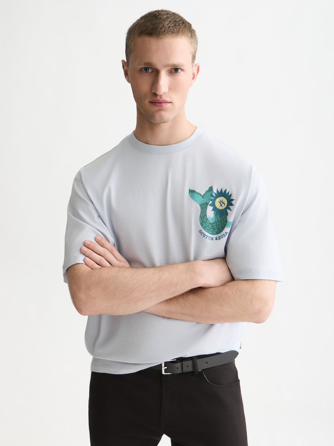 Front and back artwork loose-fit T-shirt