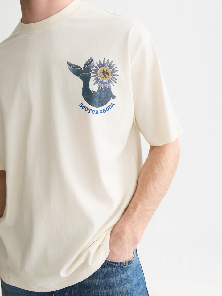 Front and back artwork loose-fit T-shirt