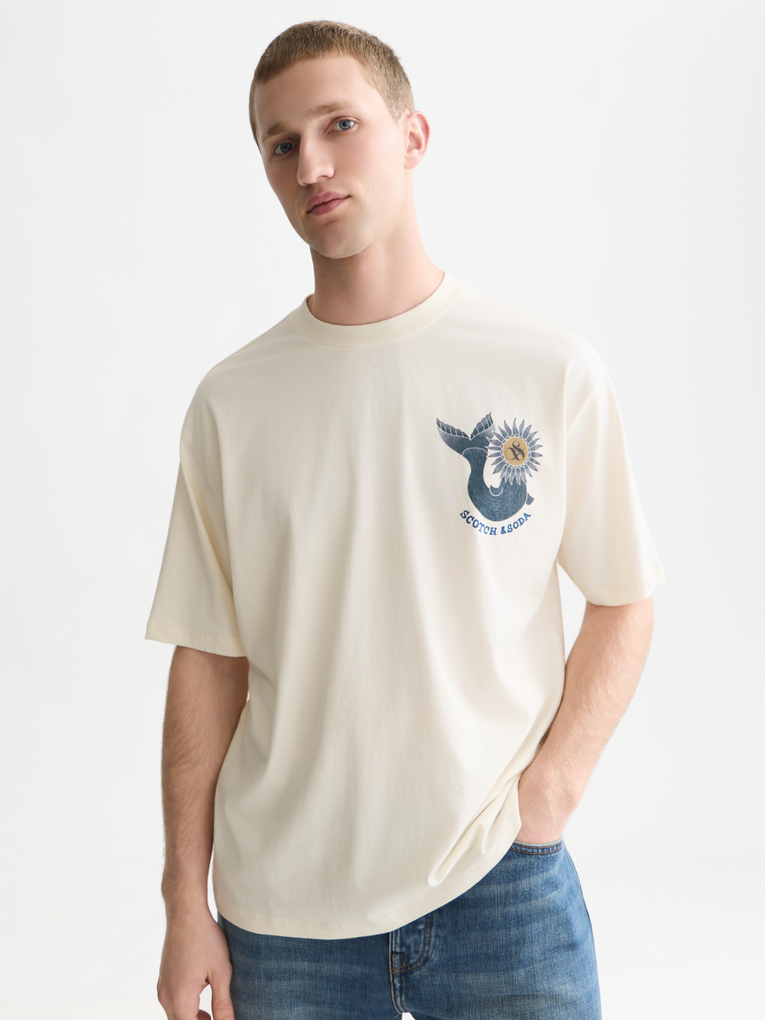 Front and back artwork loose-fit T-shirt