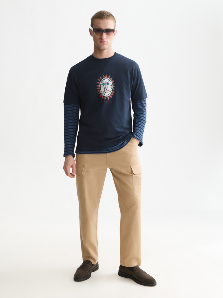Front artwork relaxed-fit T-shirt